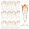 Oskuglin Confezione da 25 Bicchieri per Champagne in Plastica 150 ml (Oro) | Monouso Resistenti, Lavabili e Riutilizzabili, Perfetti per Feste all'Aperto, Picnic, Cene e Veglioni di Fine Anno
