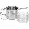 KARL HAUSMANN Pentola per Friggere 3.6 L Inox 18 cm Induzione Gas | Pentola Friggitrice con cestello e coperchio vetro, per induzione, gas, elettrico e vetroceramica
