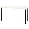 Ikea Scrivania LAGKAPTEN/ADILS, 140x60 cm, bianco/nero