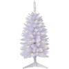 HomeKaren Albero di Natale artificiale pre-illuminato, 90 cm, alimentato a batteria, da scrivania, con 50 LED e 160 rami, mini decorazione per interni ed esterni