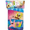 BrandMac SpongeBob Patrik Copripiumino Singolo 140x200 + Federa 65x65 100% Cotone | Set lenzuola reversibile | Cotone naturale traspirante Oeko-Tex | Nickelodeon ufficiale | Bambini | Regalo | Idea regalo