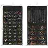 QIUPFGUT Organizer per Gioielli Appeso, Organizzatore di Gioielli da Appendere, Storage Doppia Faccia per Gioielli, Hanging Jewelry Organizer per Armadio,Doppia Faccia Porta Gioielli da Appendere con 48 Tasche