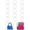 JoyousMall Anelli in plastica all'uncinetto per la realizzazione di borse fai da te, ganci rotondi bianchi per lavori a maglia, accessori artigianali per borse tessute e decorazioni per sedili auto
