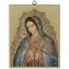 F.LLI BONELLA Fratelli Bonella | Quadro Sacro raffigurante la Madonna di Guadalupe su legno MDF di pioppo 8mm con Mosaico in lamina dorata formato 18x24 cm | Made in Italy
