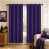 YONGFOTO Halloween Tende Oscuranti Gotiche Viola Tinta Unita | Viola Scuro di Lusso Dark con Occhielli per Camera da Letto Soggiorno Decorazione Festa Halloween 2 Pannelli 107 x 160 cm