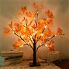 S-Union Albero Bonsai Lampada,Acero Decorazione Luce con 24 Luci LED di Natale, Lampada da Tavolo Bonsai Adatto per la Decorazione Della Casa, Festa, Natale, Matrimonio, Compleanno, Interno