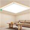 COTLEDL Plafoniera LED classe energetica A, 12 W 2600 lm, 4000 K, 30 × 30 cm | IP54 resistente all'acqua, lampada da soffitto quadrata, bianca e sottile per bagno, cucina, soggiorno, camera e corridoio