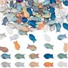 SUNNYCLUE 1 scatola 100 pezzi 10 colori Perline di Vetro Galvanizzato Perline di Pesce Intagliate Estate Colorate Carine Acquario Mare Oceano Animale Perline per Artigianato Fai Da Te Gioielli Portach