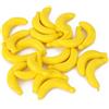 Nlinlin 20 mini banane finte gialle, puntelli artificiali a forma di banana, frutta in schiuma di plastica, frutta come ornamento per feste in casa, oggetti di scena artigianali, oggetti di scena per