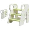 ECHOBUY Sgabello per Bambini Pieghevole Scaletta Regolabile a 2/3 Gradini con Corrimano,Antiscivolo,Sgabello Pieghevole per Bambini per Bagno, Cucina, WC e Lavandino