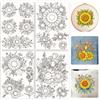 PRESSINART 17 Pezzi Motivi Ricamo Solubili in Acqua Girasoli 11.7 x 8.3 Pollici Carta Trasferimento per Ricamo Mazzi di Girasoli Stick E Stitch Stabilizzatori Lavabili per Cucito A Mano Principianti