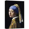 canvashop Quadro Vermeer Ragazza Col Turbante e Orecchino Di Perla 70x50 | Stampa Su Tela Canvas, Quadri Moderni Soggiorno, Arte Dipinti Famosi