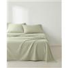 GAMUSI Set di biancheria da letto 4 pezzi traspirante e morbido, 100% cotone, 140 x 190/200 cm, colore acqua