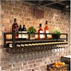 WXZXWXZX Portabottiglie da Parete con Luce Porta Bottiglie di Vino da Parete con Portabicchieri Cantinetta Vino con Porta Bicchieri Sospesi Porta Calici Scaffale da Parete per Sala da Pranzo Bar Cucina(Black,D