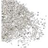 Kozelo Schegge di Vetro Sbriciolate - [1-3mm x 20g] Vetro Metallico Irregolare Tono Argento per Decorazioni Fai da Te e Nail Art, Superficie Elettroplaccata