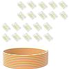 Amefil Striscia LED COB a connettore filo set per una striscia CCT a 3 pin larga 8mm, filo regolabile, connettore trasparente senza soluzione di continuazione, prolunga a nucleo 16,5FT3 22AWG