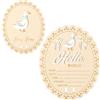 Penitue Cartello Annuncio Neonato, 15cm Hello World Legno Bimbo Maschio Targa Carino Sciocco Una Oca e Margherita Neonato Tavola di Benvenuto Perfetto per Foto Nascita Decorazione Camera dei Bambini
