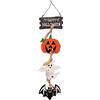 SEMINISMAR Cartello Da Appendere in Legno Di Halloween 29cm - Decorazioni Casa, Pannello Felice Della Porta, Benvenuto Cartello - 1 Pezzo