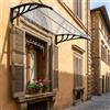 Garvee Pensilina Tettoia da Esterno 100x150 cm in Policarbonato Trasparente, Protezione UV, Resistente a Pioggia e Neve, Telaio in Alluminio, Facile Installazione per Porta, Balcone, Finestra