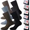 Leedya 6/3 Paia di Calze Sanitarie Uomo Donna dalla 35/48 in Filo di Scozia 100%, Made in Italy - Calzini Mezza Gamba Cotone Mercerizzato Rimagliato a Mano - Senza Elastico per Diabetici -