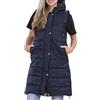 A2Z Le Signore Giù Gilet Oversized Incappucciato Trapuntato - Gilet 800 Navy_20-22