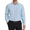 HISDERN Camicia da uomo a maniche lunghe, con bottoni, per il tempo libero da uomo, a contrasto interno, formale, affari, smoking, camicia da sposa