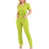 PengGengA Scrub Medico Donna Casacca e Pantaloni con Fiocco Divise Uniformi Sanitarie Completo Professionale