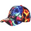 Hip Hop Honour Cappello da bambino arancione blu fiamme Fire NY Baseball da 7 a 11 anni - Taglia: Taglia unica - Colore: Arancione - Ragazzo, arancione, taglia unica