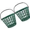 iplusmile Cestino per Palline da Golf Capienza Verde in Plastica, 2 Pezzi | Timbro Palline Golf, Contenitore per Golf, Raccolta e Organizzazione, Uso su Campo, Formato Robusto