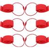 DIYEAH Portadischi Volanti Rosso, Set 6 Pezzi, Clip Portatile Leggero, plastico e Metallo, per attività all'aperto e Hiking