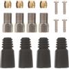 Amosfun Kit Freno Bici Inserti, Coperture Leva e Dadi Compressione | Acciaio Inossidabile, Ottone e Pvc, Tenuta Anti Perdita, per Riparazione Idraulica e Montaggio Rapido