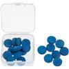 LIFKICH 30 Pezzi Punta di Ricambio in Cuoio per Stecca da Biliardo Blu | Accessorio per Stecca e Pool Cue, Rinforza L'estremità, Protegge e Riduce le Schegge, per Appassionati