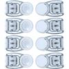 DOITOOL 4 Pezzi Clip di Regolazione per Occhialini da Nuoto, Nero, Plastica | Aggancio a Pressione, Compatibile Fasce da 10-13mm e Vari Modelli, Regolazione Rapida e Stabile