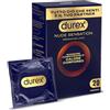 Durex Nude Sensation, Preservativi in Nitrile, Senza Lattice di Gomma Naturale, Ultra Sottili ed Extra Lubrificati, Maggiore Condivisione di Calore Corporeo, vestibilità Regular, 20 Profilattici