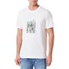 Armani Exchange One Block Up, Front Logo with Rubbed Photo Print T-Shirt Uomo (Pacco da 1)