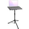Pyle Supporto Laptop Regolabile 71-127 cm, Pieghevole per DJ e Studio | Treppiede da Pavimento | Vassoio Inclinabile 50,8x40,6 cm | Struttura in Metallo e ABS | Smontabile e Portatile