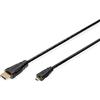 Digitus Cavo di collegamento HDMI High Speed, tipo A - 1,0 m - con canale Ethernet - Full HD 1080p/60Hz - compatibile con TV/beamer/monitor - contatti placcati oro - nero