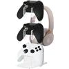 Merkloos Supporto per controller di gioco - Gancio per cuffie - Organizer a tre scomparti - Materiale: acrilico trasparente - Organizer universale per cuffie - Adatto per...