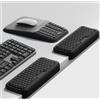 VAYDEER Set di 3 braccioli per scrivania a forma di L, colore nero | Design a forma di L in memory foam con fondo antiscivolo per avambraccio, gomiti e polsi sulla scrivania.