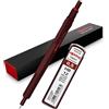 rOtring 600 portamine | mina HB 0,5 mm | corpo interamente in metallo | Tartufo cioccolato | Set con mine extra da 0,5 mm