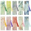 ALLY-MAGIC E21-DLSSQ - Set di 10 segnalibri marmorizzati con nappe, etichette regalo per gli amanti dei libri, fai da te, eleganti segnalibri per scuole, regali e progetti fai da te