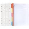 Tunejoy Ricarica di Carta A6 6 Fori Filler Paper con 5 Divisori Colorati e Tasche Raccoglitore per Quaderni, Diario, Schizzi, Pittura