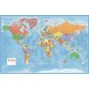 Swiftmaps - Poster murale laminato con mappa del mondo, 24 x 36 cm