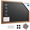 ALLboards Lavagna Nera da Gesso MAGNETICA con Cornice in Legno 90x60cm, resistente all'acqua, Scrivibile con Gessetti e Pennarelli a Gesso, Per Bar, Ristoranti, Menu