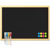 DOLLAR BOSS Lavagna magnetica nera, 60 x 90 cm, lavagna magnetica da parete, 4 gessi, 8 magneti, per matrimonio, cucina, bar, ristorante, menù per casa, beige chiaro