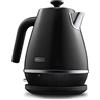 De'Longhi Distinta X KBIN3001.BK - Bollitore di design, in acciaio spazzolato, base girevole 360, contenitore per cavi, 1,7 litri, filtro anticalcare, nero