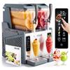 VEVOR Macchina per Bevande Ghiacciate Granite Serbatoio Doppio 2 x 4 Litri da 455 W, Macchina Elettrica per Granite Autopulente per Preparazione Cocktail Frullati Ghiacciati, Feste, Evento, Cucina