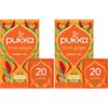 Pukka Tisane, Three Ginger, Tisana ai tre Tipi di Zenzero, 100% Biologico, Senza Caffeina, Ingredienti 100% Naturali, Aiuta a Regolare la Digestione e a Riscaldarsi, 20 Filtri (Confezione da 2)