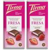 Tirma Barretta di cioccolato al latte con ripieno di crema yogurt al gusto fragola 103 g | spuntino dolce al cioccolato cremoso | Cioccolato con ripieno fruttato | Ideale per merenda e dolci momenti