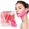 Mikloven Cactus V Line Maschera per il mento al collagene, per collo e mandibola, riduttore per doppio mento, confezione da 4, elastico idratante per collo mascellare (4 pezzi (confezione da 1) - 2)